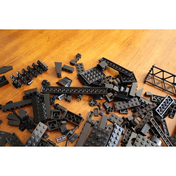 2 lbs. Pounds 8oz Mixed Lot Lego Bulk Black Bricks Pieces Plates Blocks - Picture 10 of 16